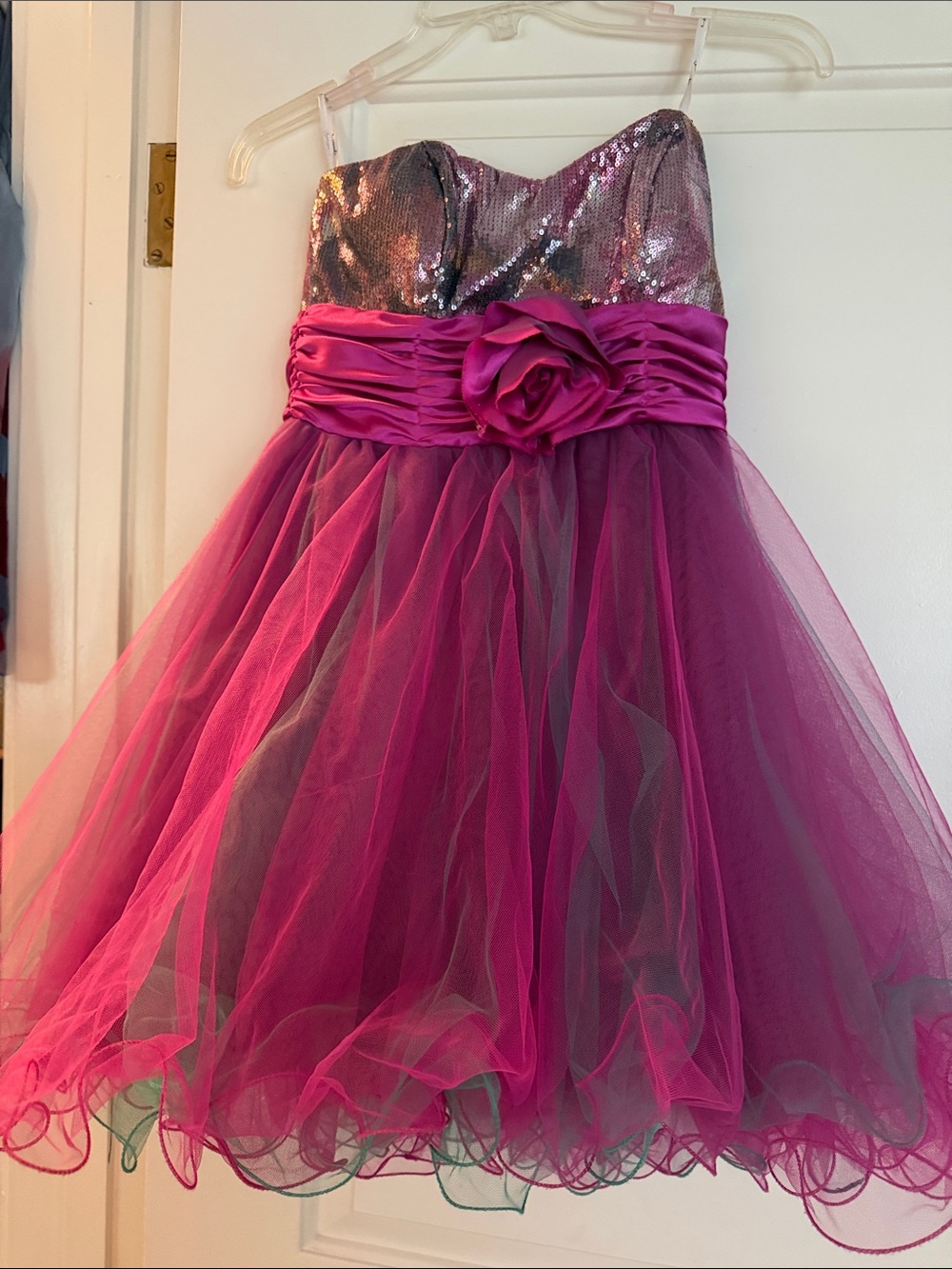 Tulle Sequin Flowy Prom Dress Sz 5 Junior